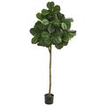 Nearly Naturals 6 in. Fiddle Leaf fig Artificial Tree 9109